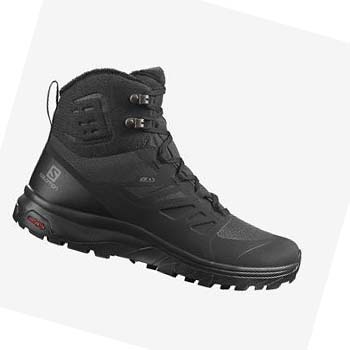 Salomon WoOUTBLAST THINSULATE™ CLIMASALOMON™ WATERPROOF Túracipő Női Fekete | HU 2777LIS